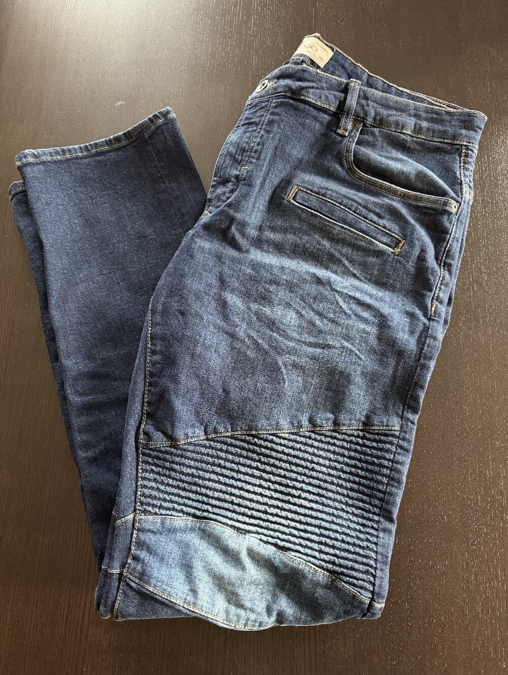 Parasuco Moto Biker Slim Jeans Dark Wash BCI Cotton Stretch 40W